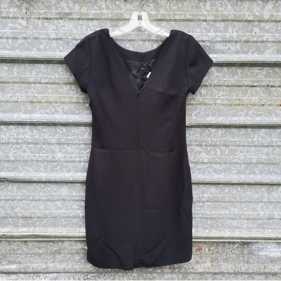Black Silky Ann Taylor Sheath Dress - Picture 6 of 11